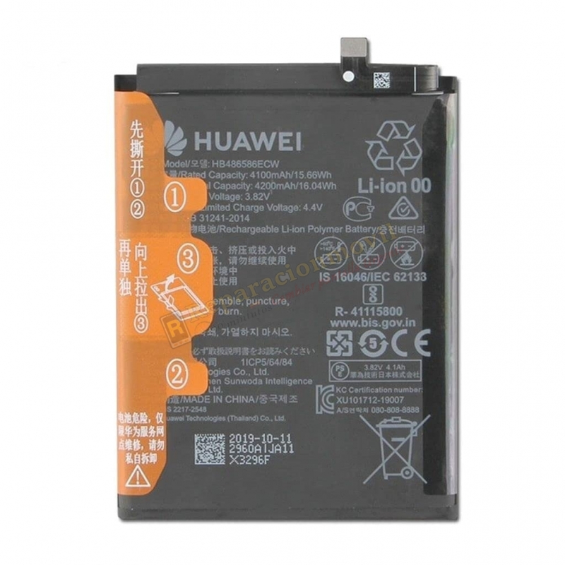 BATERIA HUAWEI P30 LITE / MATE 10 LITE / P SMART PLUS / HUAWEI NOVA 2 PLUS / HONOR 7X HB356687ECW ORI REPUESTO BATERIA HUAWEI P30 LITE / MATE 10 LITE / P SMART PLUS / HUAWEI NOVA 2 PLUS / HONOR 7X HB356687ECW ORI REPUESTO
