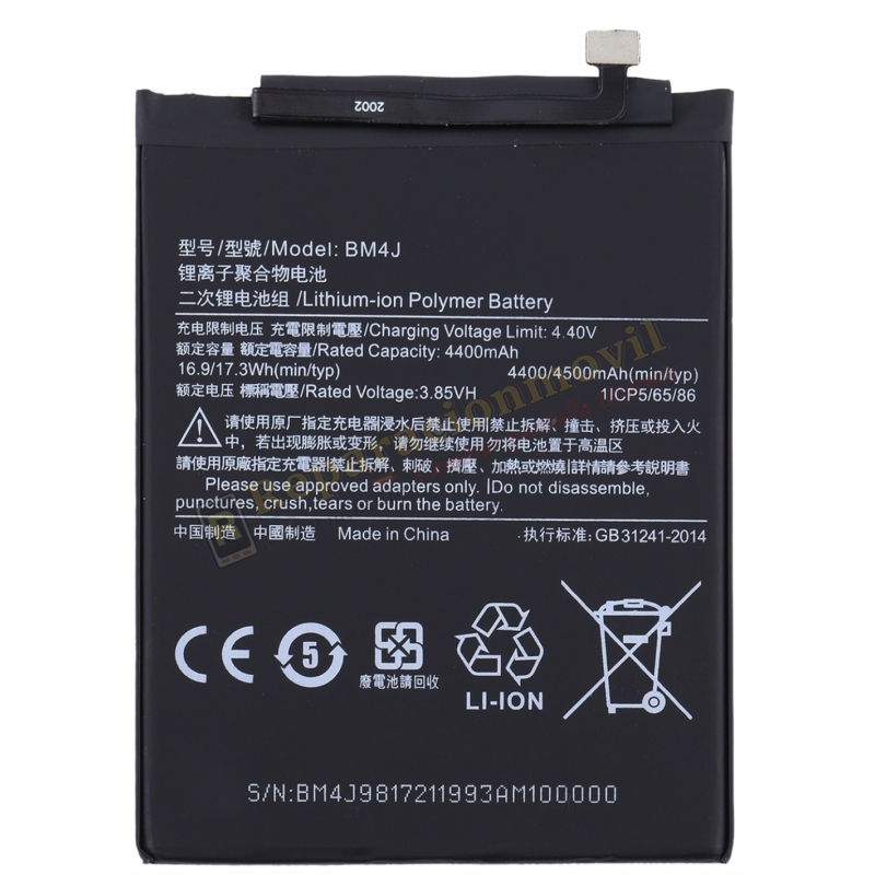 Bateria BM4J Para Xiaomi Redmi Note 8 Pro De 4400mAh Bateria BM4J Para Xiaomi Redmi Note 8 Pro De 4400mAh
