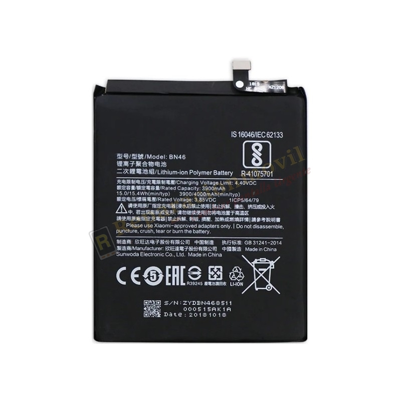 Batería BN46 Para Xiaomi Redmi Note 6 / Redmi 7 / Note 8 / Note 8T De 3900mAh Batería BN46 Para Xiaomi Redmi Note 6 / Redmi 7 / Note 8 / Note 8T De 3900mAh
