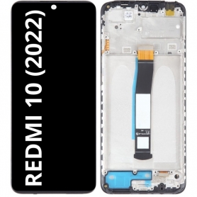 Pantalla Completa Tactil Y LCD Con Marco Para Xiaomi Redmi 10 (2022) NEGRA