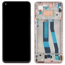 Pantalla Completa Original Con Marco Para Xiaomi Mi 11 Lite 4G / 5G Rosa