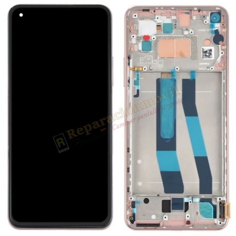 Pantalla Completa Original Con Marco Para Xiaomi Mi 11 Lite 4G / 5G Rosa Pantalla Completa Original Con Marco Para Xiaomi Mi 11 Lite 4G / 5G Rosa