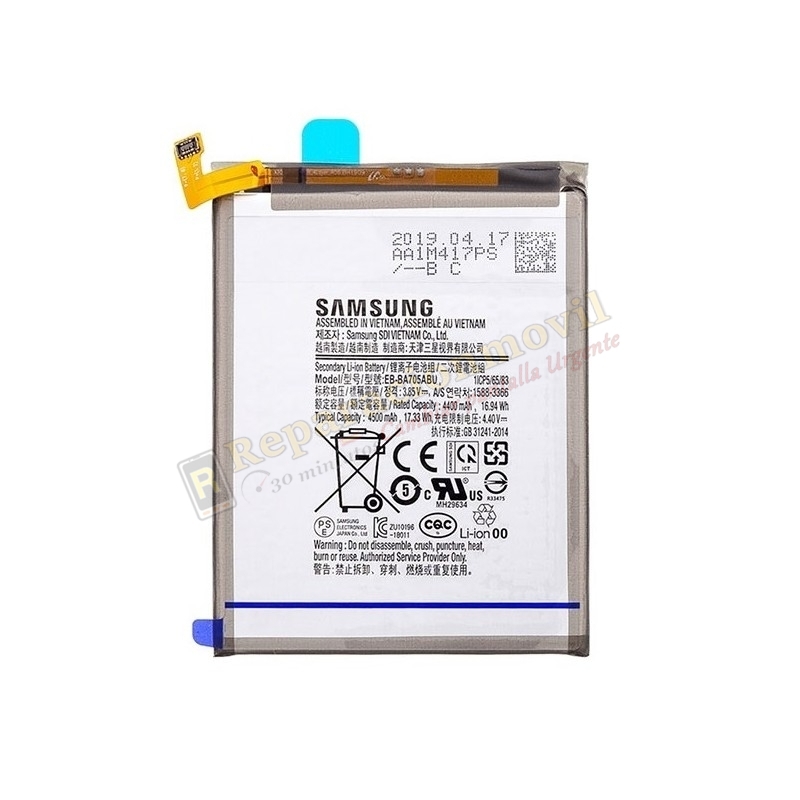 Batería Original SAMSUNG A70 / A705 EB-BA705ABU Batería Original SAMSUNG A70 / A705 EB-BA705ABU