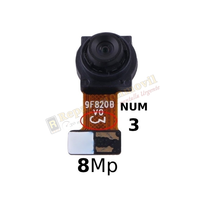 Camara Trasera NUMERO 3 Para Samsung Galaxy A20S / A207 De 8MP Camara Trasera NUMERO 3 Para Samsung Galaxy A20S / A207 De 8MP