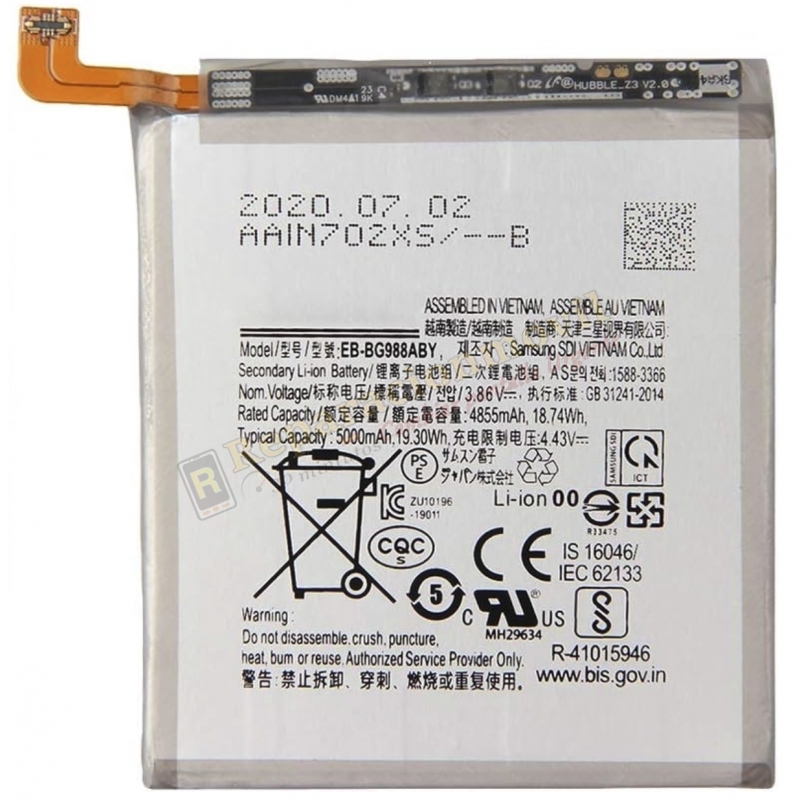 GH82-22272 Batería Original SAMSUNG S20 ULTRA EB-BG988ABY GH82-22272 Batería Original SAMSUNG S20 ULTRA EB-BG988ABY
