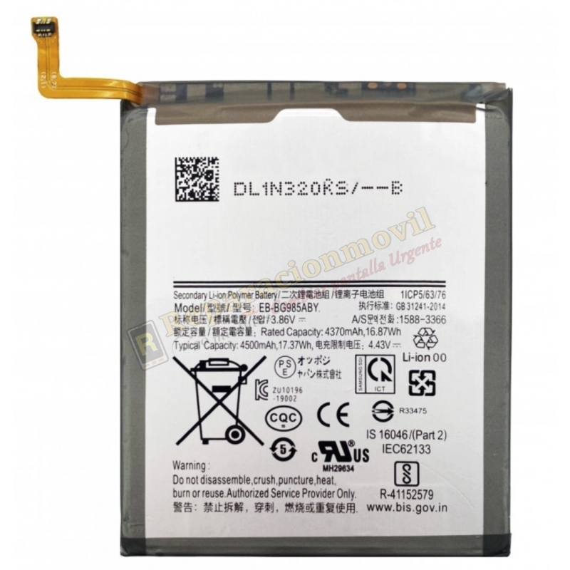 GH82-22133A Batería Original GH82-22133A SAMSUNG S20 Plus / G985 EB-BG985ABY GH82-22133A Batería Original GH82-22133A SAMSUNG S20 Plus / G985 EB-BG985ABY
