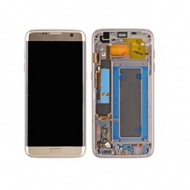 Pantalla Completa Original LCD Y Táctil Con Marco Para Samsung Galaxy S7 Edge G935f ORO