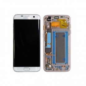 Pantalla Completa Original LCD Y Táctil Con Marco Para Samsung Galaxy S7 Edge G935f BLANCO