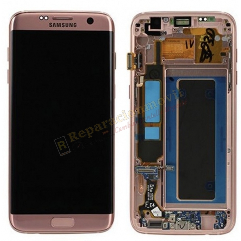 Pantalla Completa Original LCD Y Táctil Con Marco Para Samsung Galaxy S7 Edge G935f ROSA Pantalla Completa Original LCD Y Táctil Con Marco Para Samsung Galaxy S7 Edge G935f ROSA