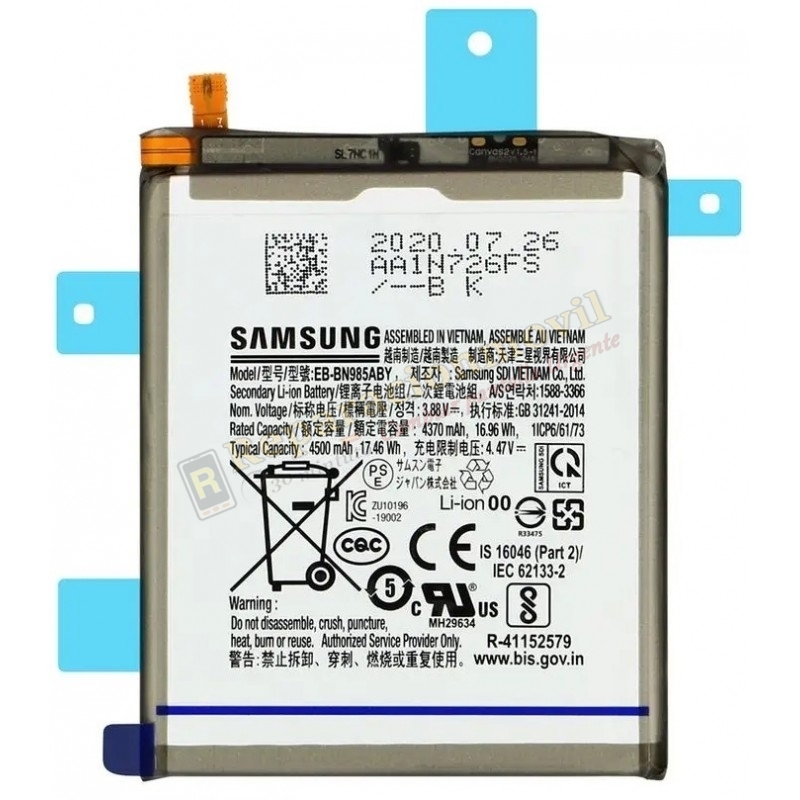 Batería Original SAMSUNG Note 20 Ultra / N985 / N986 EB-BN985ABY Batería Original SAMSUNG Note 20 Ultra / N985 / N986 EB-BN985ABY