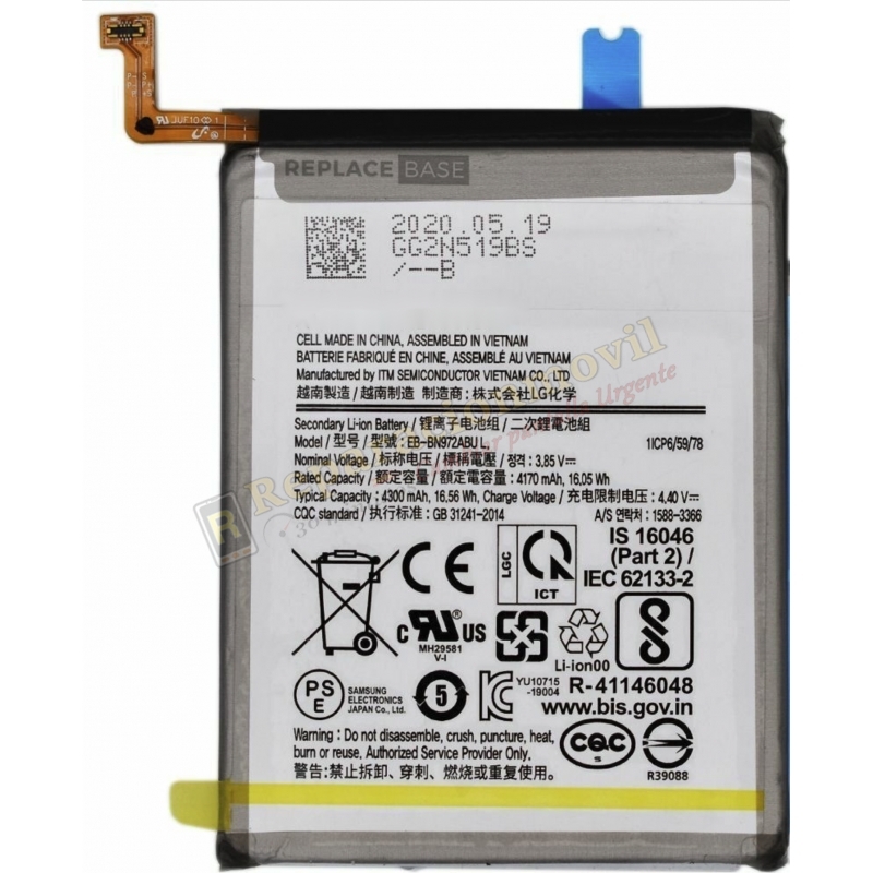 Batería Original GH82-20814A SAMSUNG Note 10 Plus / N975F EB-BN972ABU Batería Original GH82-20814A SAMSUNG Note 10 Plus / N975F EB-BN972ABU