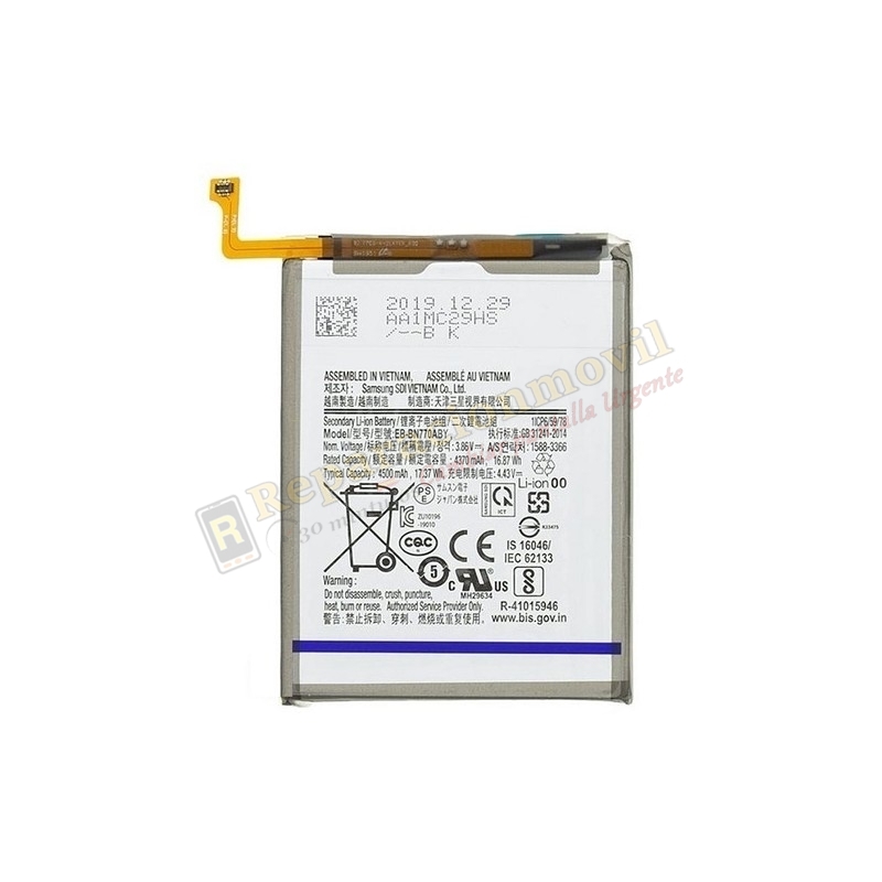 Batería Original SAMSUNG Note 10 Lite / N770 EB-BN770ABY Batería Original SAMSUNG Note 10 Lite / N770 EB-BN770ABY