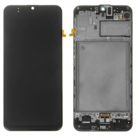 GH82-21266A/21265A Pantalla Completa Original Con Marco Para Samsung Galaxy M30S / M307 / M21 / M215 NEGRO