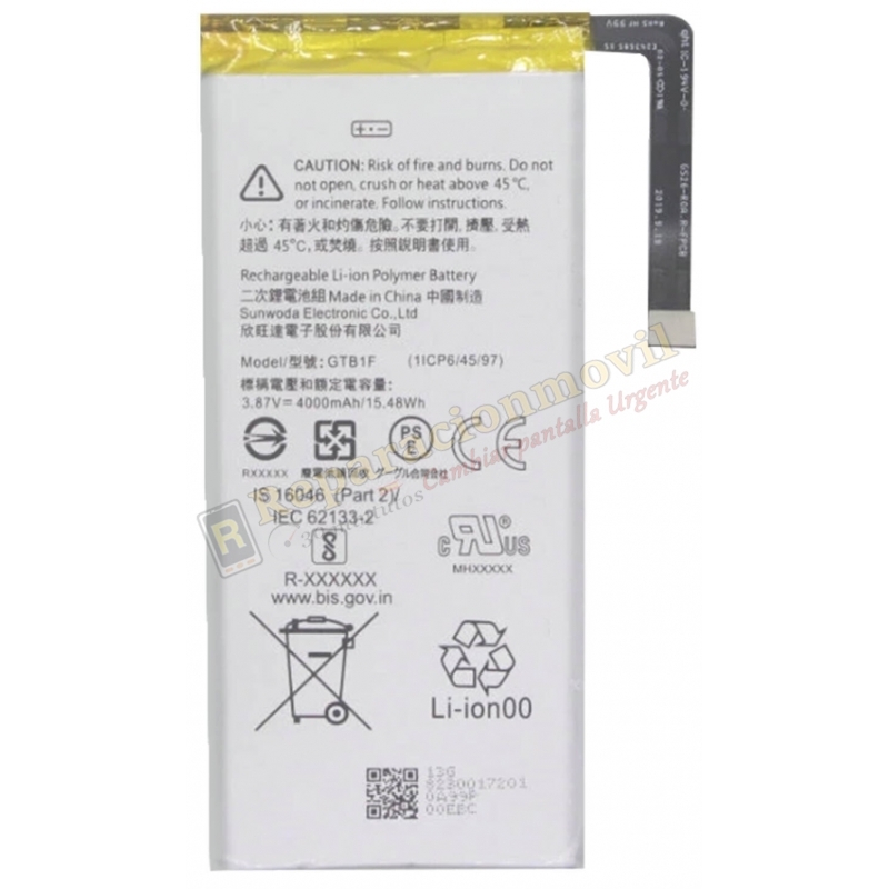 BATERIA GOOGLE PIXEL 5 / / GTB1F BATERIA GOOGLE PIXEL 5 / / GTB1F