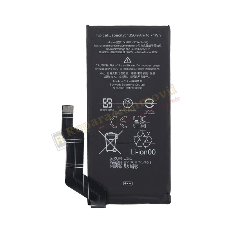BATERIA GOOGLE PIXEL 6A / GLU7G BATERIA GOOGLE PIXEL 6A / GLU7G