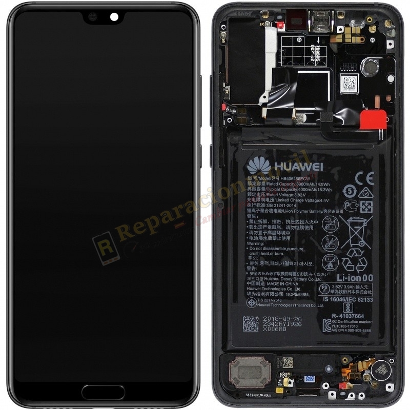Cobo Pantalla Huawei P20 Pro Ori WF Negro Cobo Pantalla Huawei P20 Pro Ori WF Negro
