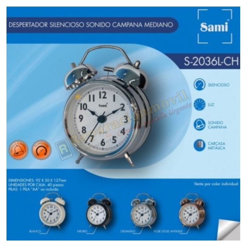 ES22B DESPERTADOR SAMI S2036L PLATEADO ES22B DESPERTADOR SAMI S2036L PLATEADO