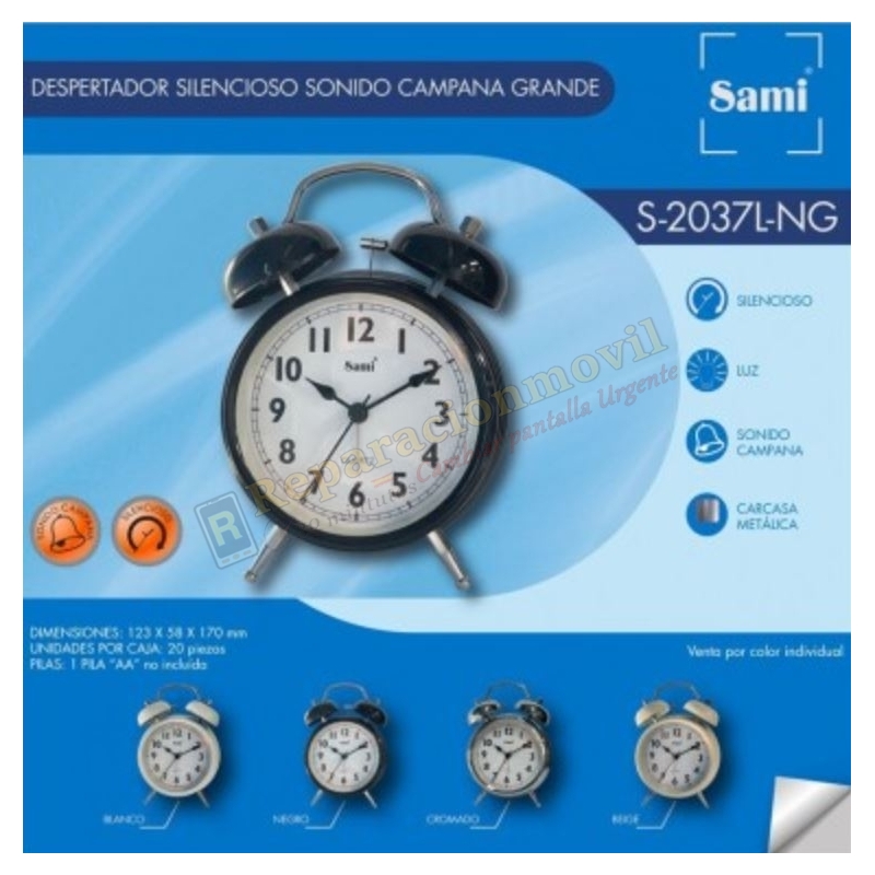 ES23B DESPERTADOR SAMI S2037L NEGRO ES23B DESPERTADOR SAMI S2037L NEGRO