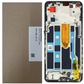 4130040 Pantalla Completa Original Con Marco Service Pack Para Oppo Find X5 Lite / Reno 7 5G - NEGRO