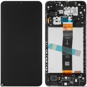 Pantalla Completa Con Marco ORIGINAL Para Samsung Galaxy A12 2021 / A127 NEGRO Versión T