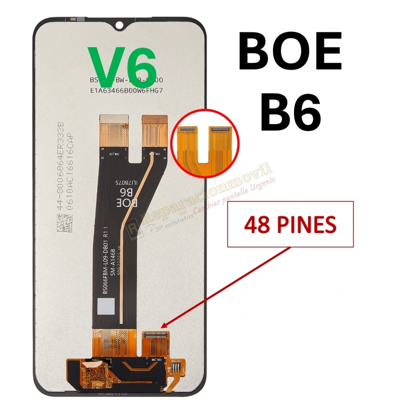 V6 COBO SM-A145F A145M BLACK (NF) Versión BOE B6 V6 COBO SM-A145F A145M BLACK (NF) Versión BOE B6