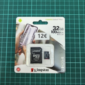 PABLO 6606934D Kingston Canvas Select Plus Tarjeta microSD, SDCS2/32GB Clase 10 con Adaptador SD PABLO 6606934D Kingston Canvas Select Plus Tarjeta microSD, SDCS2/32GB Clase 10 con Adaptador SD