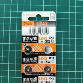 PABLO LR43 / AG12 / 186 / 386 / LR1142 / G12A / 1167A / GP86A 1.5V Litio Botón MAXELL