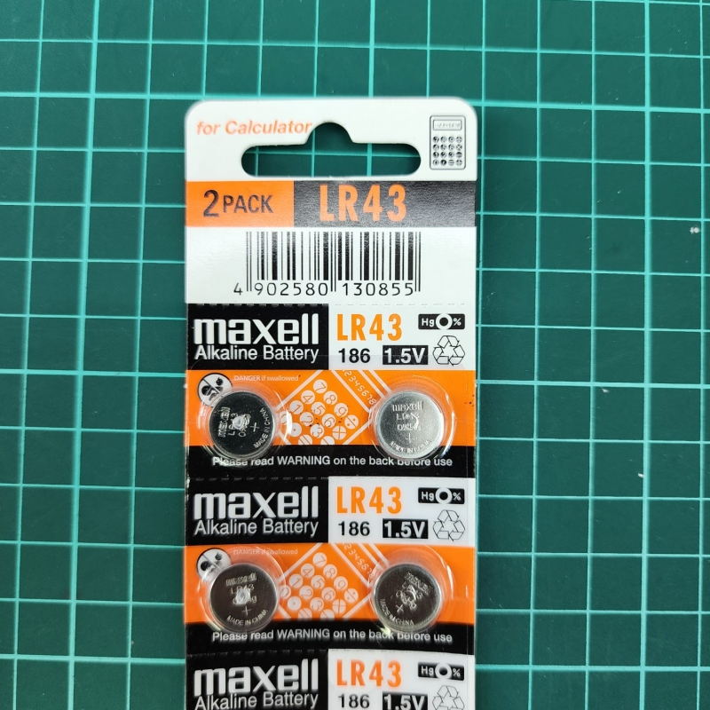 PABLO LR43 / AG12 / 186 / 386 / LR1142 / G12A / 1167A / GP86A 1.5V Litio Botón MAXELL PABLO LR43 / AG12 / 186 / 386 / LR1142 / G12A / 1167A / GP86A 1.5V Litio Botón MAXELL