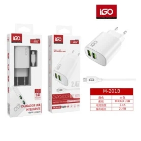 IGO2 M-201 CARGADOR CON CABLE MICRO 2.4AMP