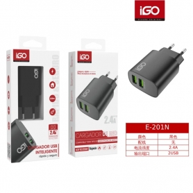 IGO2 E-201 CARGADOR DOBLE USB 2.4A