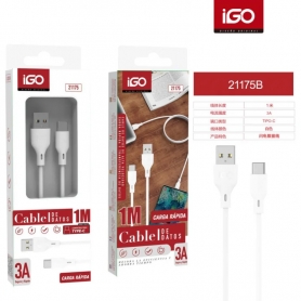 IGO2 21175 CABLE USB A TIPO C CARGA RAPIDA 3A